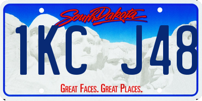 SD license plate 1KCJ48