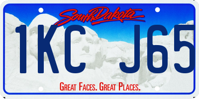 SD license plate 1KCJ65