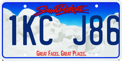 SD license plate 1KCJ86