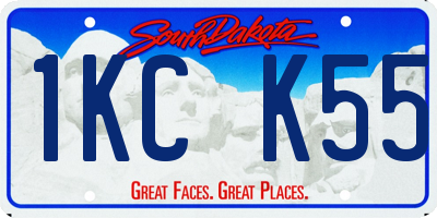 SD license plate 1KCK55