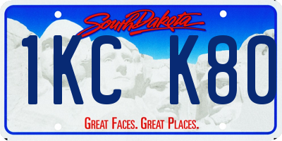 SD license plate 1KCK80