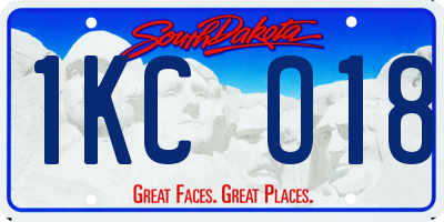 SD license plate 1KCO18