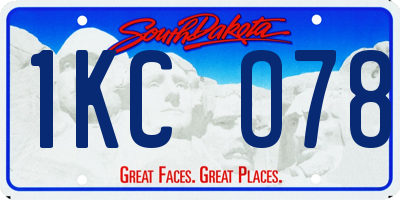 SD license plate 1KCO78