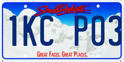 SD license plate 1KCP03