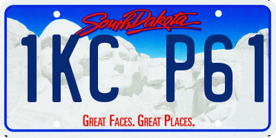 SD license plate 1KCP61