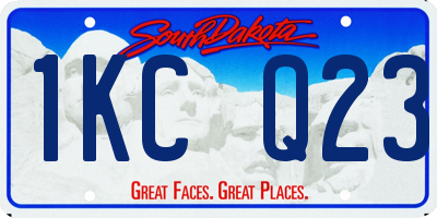SD license plate 1KCQ23