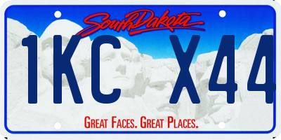 SD license plate 1KCX44