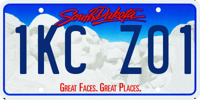 SD license plate 1KCZ01