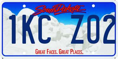 SD license plate 1KCZ02