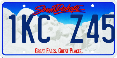 SD license plate 1KCZ45