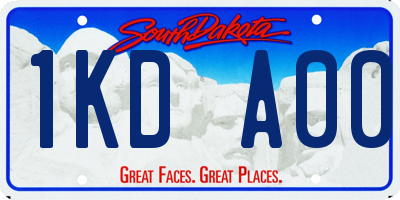 SD license plate 1KDA00