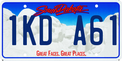 SD license plate 1KDA61