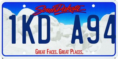 SD license plate 1KDA94