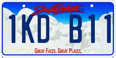 SD license plate 1KDB11