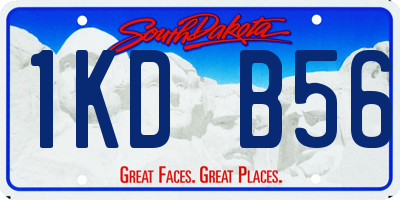 SD license plate 1KDB56