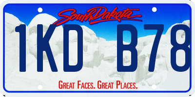 SD license plate 1KDB78