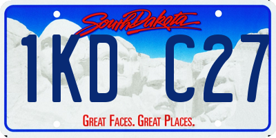 SD license plate 1KDC27