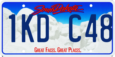 SD license plate 1KDC48
