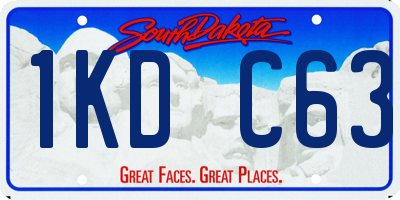 SD license plate 1KDC63