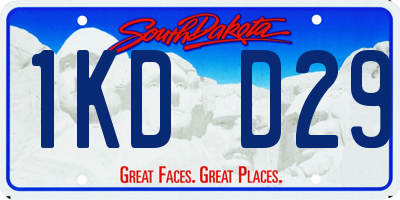 SD license plate 1KDD29