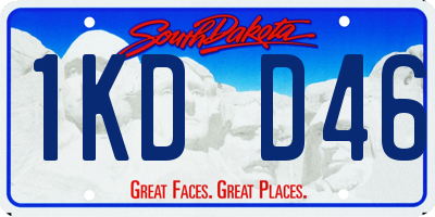 SD license plate 1KDD46