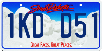 SD license plate 1KDD51