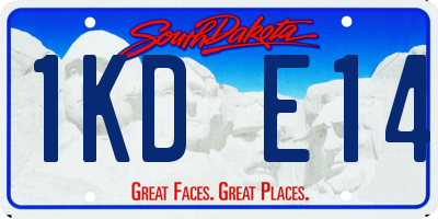 SD license plate 1KDE14