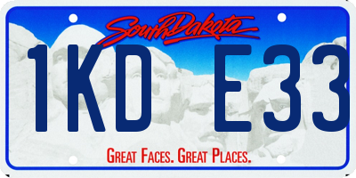 SD license plate 1KDE33