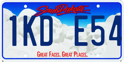 SD license plate 1KDE54