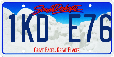 SD license plate 1KDE76