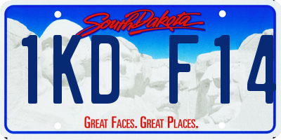 SD license plate 1KDF14