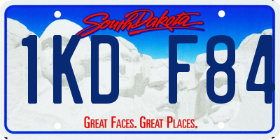 SD license plate 1KDF84