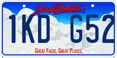 SD license plate 1KDG52
