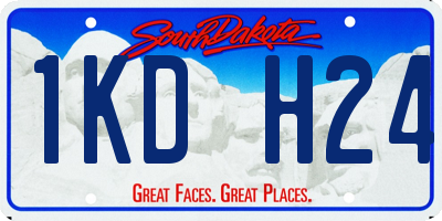 SD license plate 1KDH24