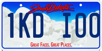 SD license plate 1KDI00