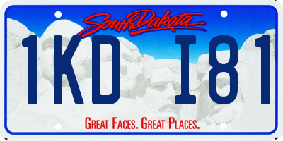 SD license plate 1KDI81