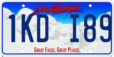 SD license plate 1KDI89