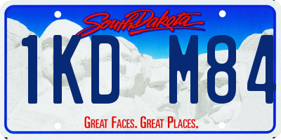 SD license plate 1KDM84