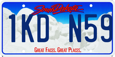 SD license plate 1KDN59
