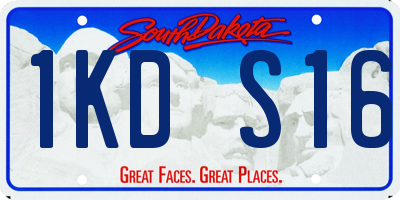 SD license plate 1KDS16