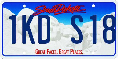 SD license plate 1KDS18