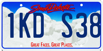 SD license plate 1KDS38