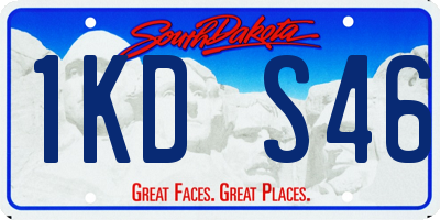SD license plate 1KDS46