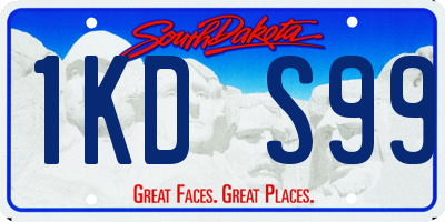 SD license plate 1KDS99