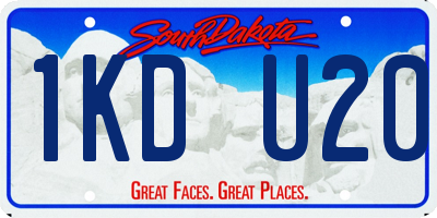 SD license plate 1KDU20