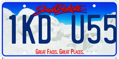 SD license plate 1KDU55