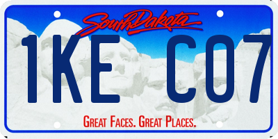 SD license plate 1KEC07