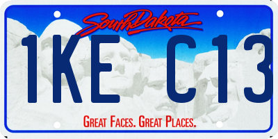 SD license plate 1KEC13