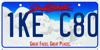 SD license plate 1KEC80