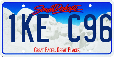 SD license plate 1KEC96